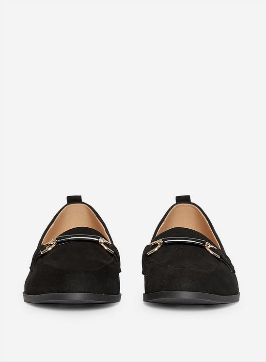 Dorothy Perkins Wide Fit Black Loon Loafers 3