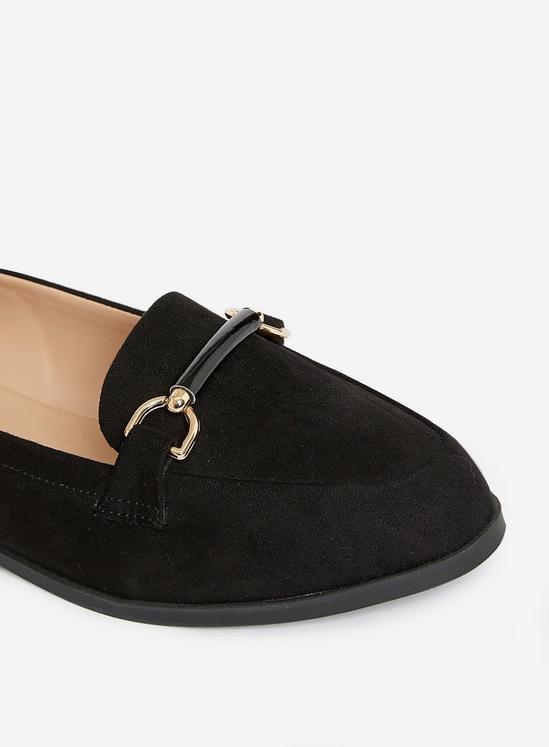 Dorothy Perkins Wide Fit Black Loon Loafers 5