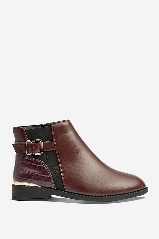 Dorothy Perkins Wide Fit Oxblood Mila Ankle Boots 2