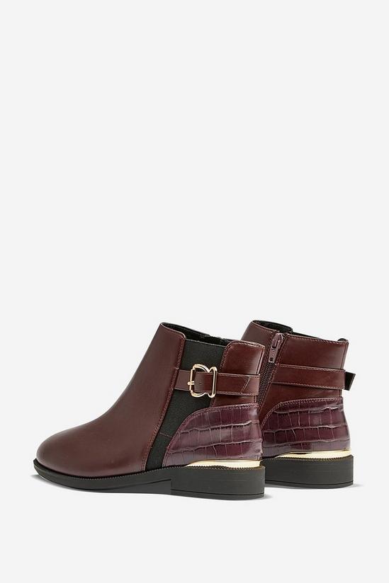 Dorothy Perkins Wide Fit Oxblood Mila Ankle Boots 3