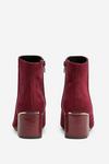 Dorothy Perkins Wide Fit Burgundy Amber Ankle Boots thumbnail 4
