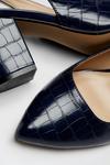Dorothy Perkins Wide Fit Navy Evie Pointed Toe Court Shoe thumbnail 3
