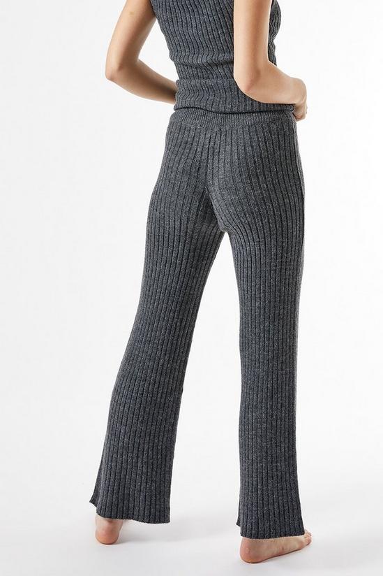 Dorothy Perkins Charcoal Knitted Wide Leg Trousers 4