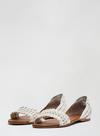 Dorothy Perkins White Leather Jingly Sandals thumbnail 1