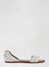 Dorothy Perkins White Leather Jingly Sandals thumbnail 2