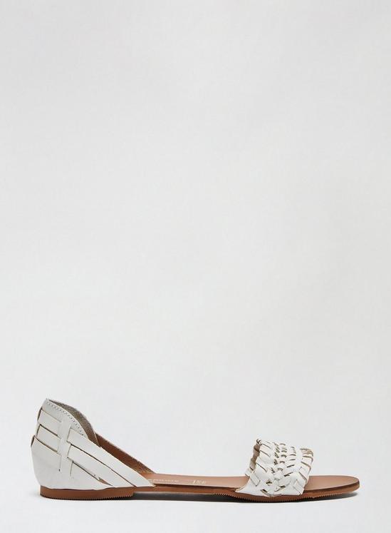 Dorothy Perkins White Leather Jingly Sandals 2