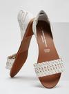 Dorothy Perkins White Leather Jingly Sandals thumbnail 3