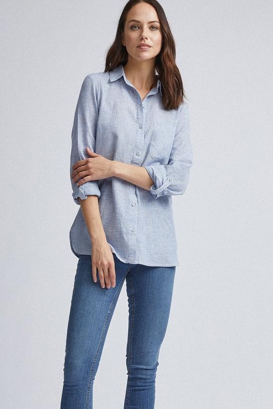 Dorothy Perkins Chambray Shirt With Linen 1