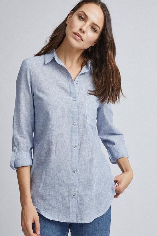 Dorothy Perkins Chambray Shirt With Linen 3