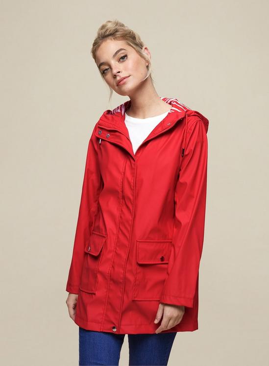 Dorothy Perkins DP Petite Red PU Raincoat 1