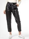 Dorothy Perkins Black Faux Leather Belted Trousers thumbnail 3