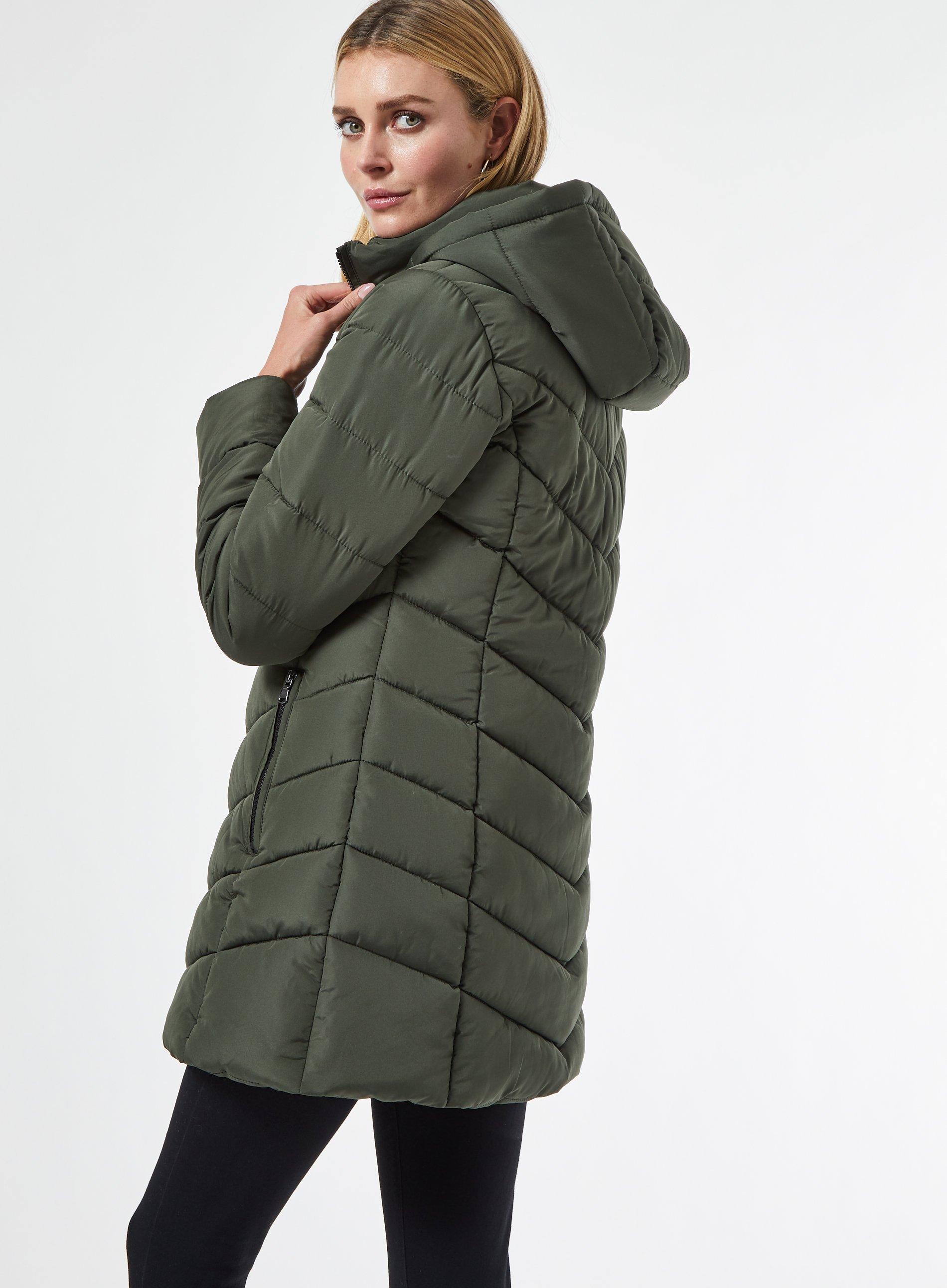 Jackets Coats Khaki Long Padded Coat Dorothy Perkins