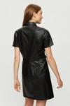 Dorothy Perkins Black Faux Leather Shirt Dress thumbnail 3