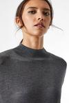 Dorothy Perkins Charcoal Grey High Neck Knitted Jumper thumbnail 3