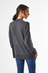 Dorothy Perkins Charcoal Grey High Neck Knitted Jumper thumbnail 4