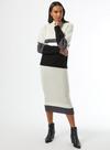 Dorothy Perkins Grey Colour Block Knitted Skirt thumbnail 1