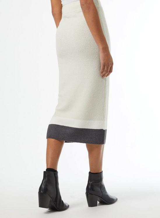 Dorothy Perkins Grey Colour Block Knitted Skirt 2