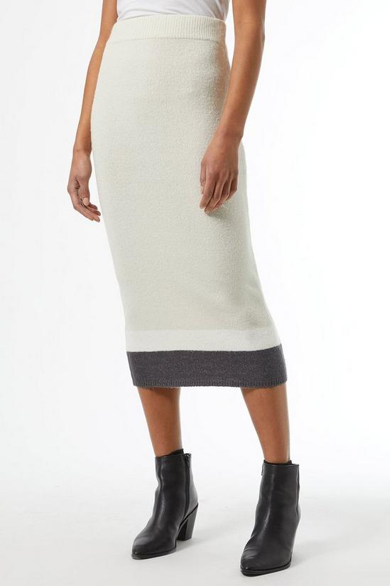 Dorothy Perkins Grey Colour Block Knitted Skirt 3