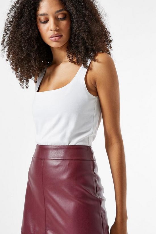 Dorothy Perkins Berry Faux Leather Midi Skirt 3