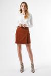 Dorothy Perkins Tan Cord Wrap Mini Skirt thumbnail 1