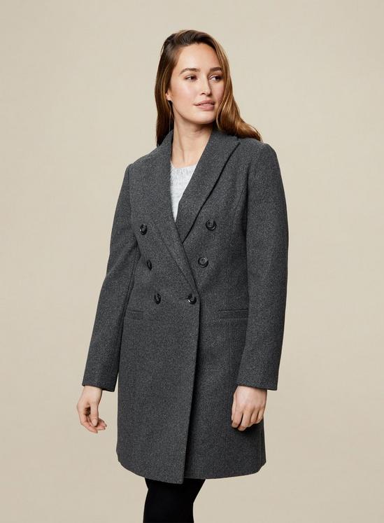 Dorothy Perkins Grey Double Breasted Coat 1