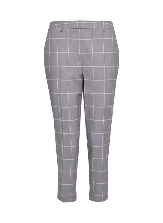 Dorothy Perkins Petite Grey Checked Ankle Grazer Trousers 5