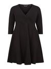 Dorothy Perkins Curve Black Wrap Dress thumbnail 2