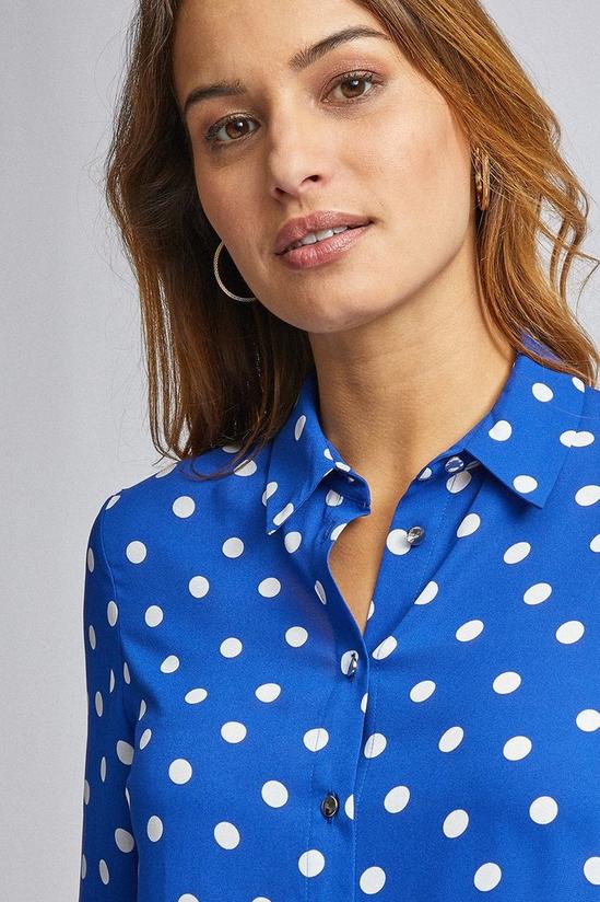 Dorothy Perkins Cobalt Balloon Sleeve Spot Print Shirt 4