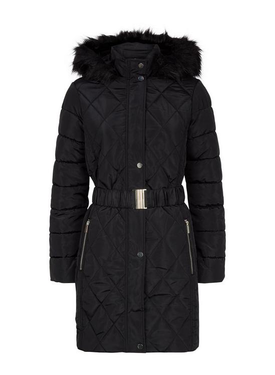 Dorothy Perkins Black Long Luxe Padded Coat 2