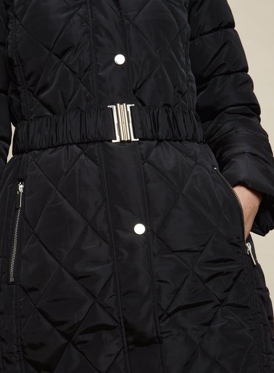 Dorothy Perkins Black Long Luxe Padded Coat 5