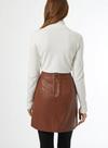 Dorothy Perkins Tan faux leather pocket mini skirt thumbnail 2