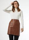 Dorothy Perkins Tan faux leather pocket mini skirt thumbnail 3