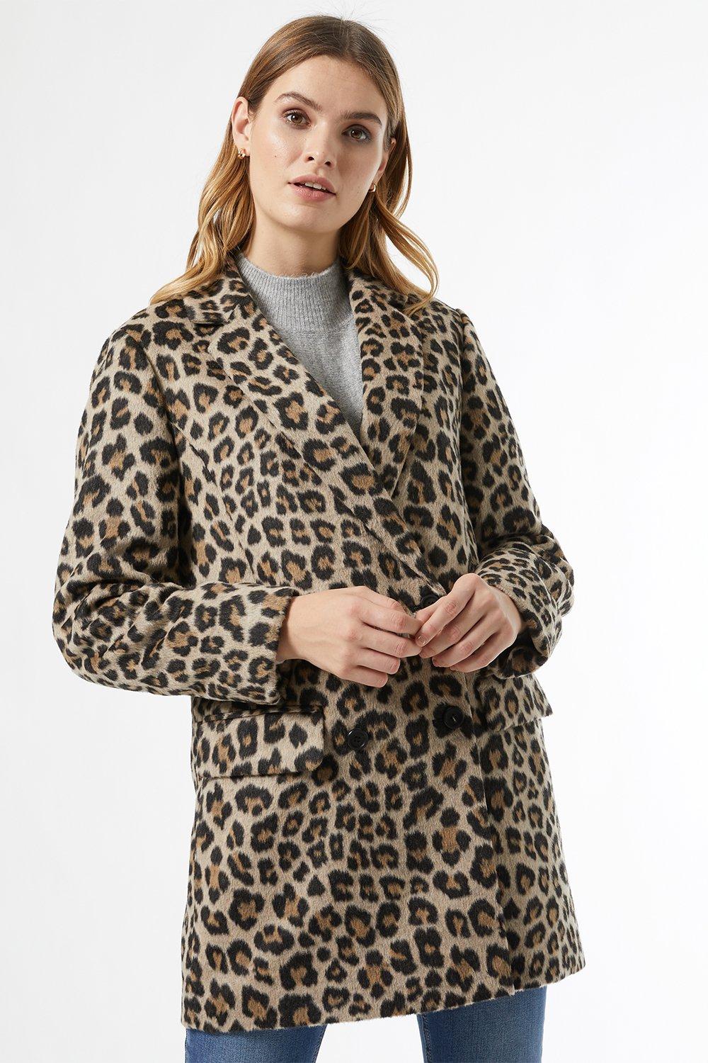 Leopard print 2025 coat dorothy perkins