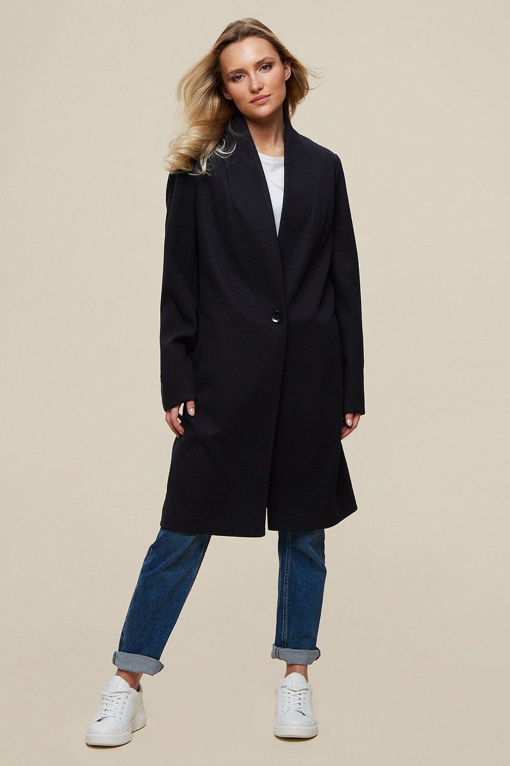 Navy coat dorothy on sale perkins