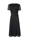 Dorothy Perkins Black Lace Pleat Midi Dress thumbnail 2