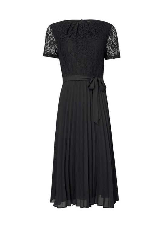 Dorothy Perkins Black Lace Pleat Midi Dress 2
