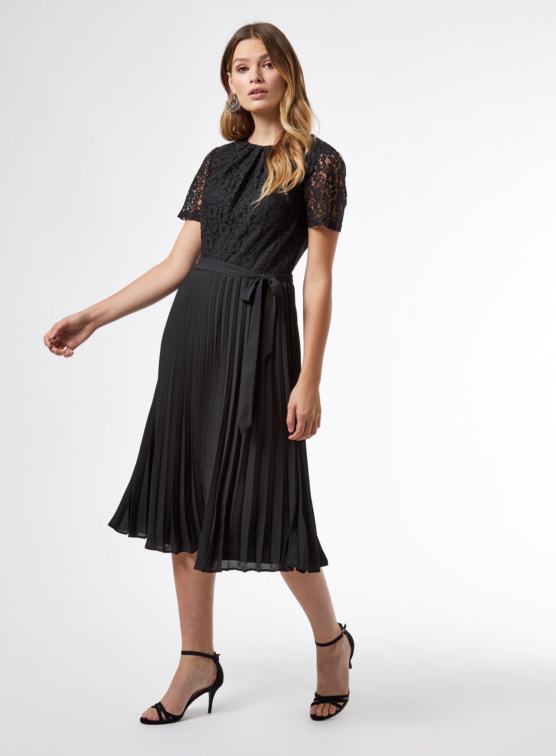 Dorothy perkins 2025 black pleated dress