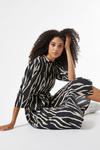 Dorothy Perkins Monochrome Zebra Print Shirt Midi Dress thumbnail 3