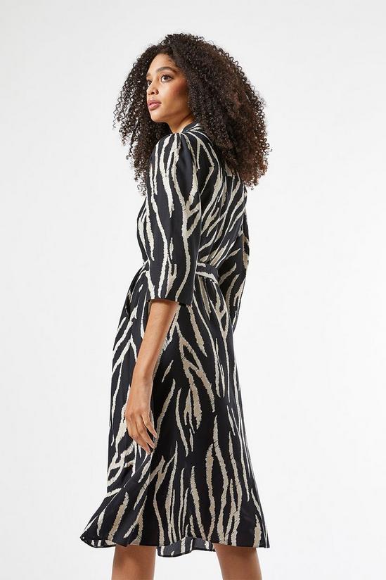 Dorothy Perkins Monochrome Zebra Print Shirt Midi Dress 4