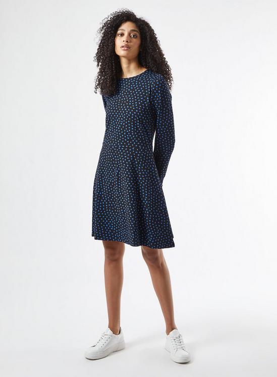 Dorothy Perkins Blue Spot Print Mini Dress 1