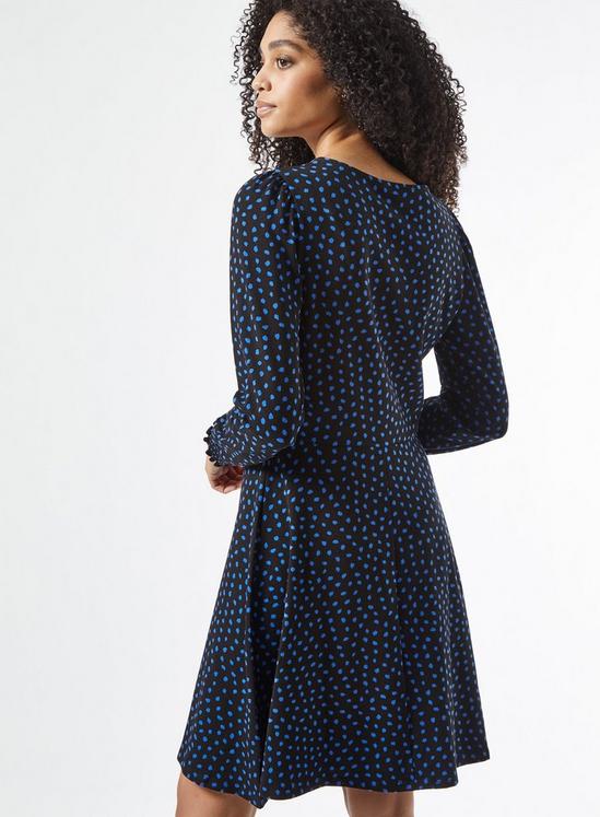 Dorothy Perkins Blue Spot Print Mini Dress 3