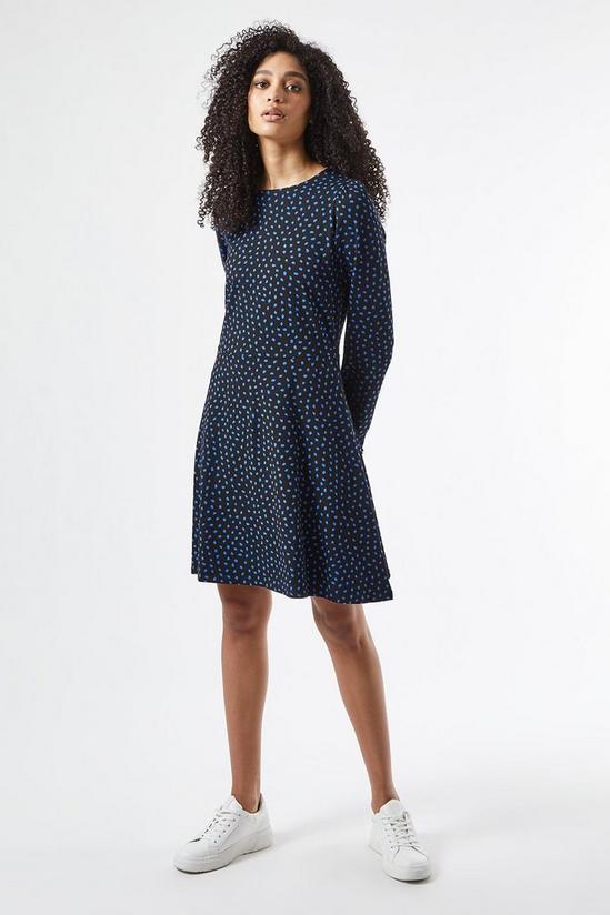 Dorothy Perkins Blue Spot Print Mini Dress 5