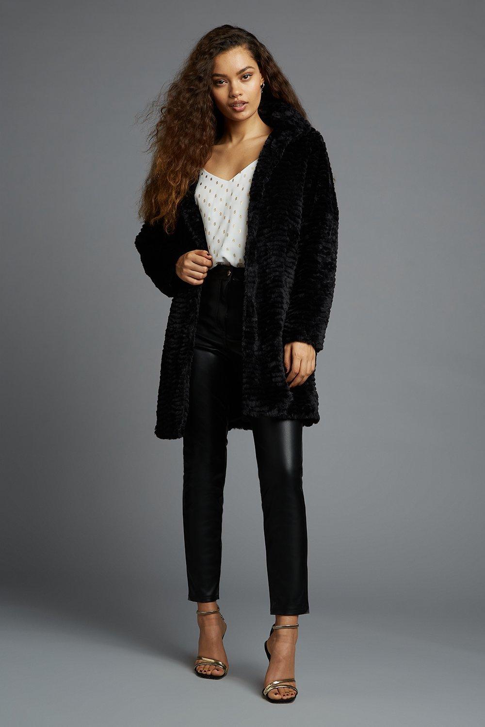 Dorothy perkins fluffy on sale coat