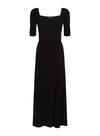 Dorothy Perkins Black Ruched Sleeve Midi Dress thumbnail 2