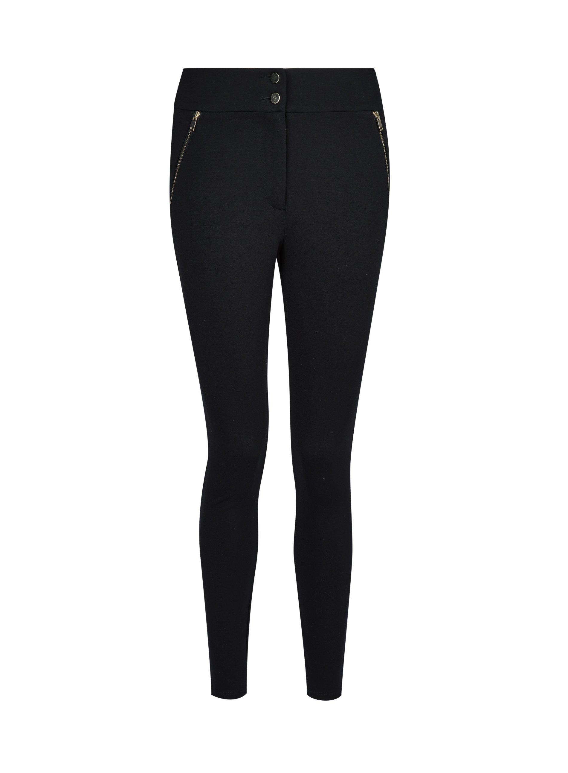 Leggings Black Skinny Zip Treggings Dorothy Perkins