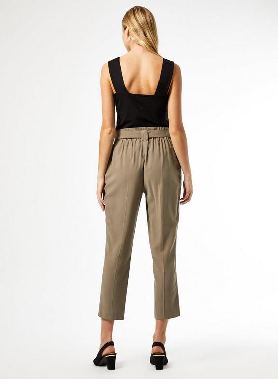 Dorothy Perkins Khaki Bamboo Belted Tailored Trousers 2