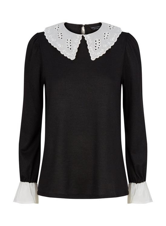 Dorothy Perkins Black Top With Collar 2