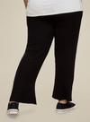 Dorothy Perkins Curve Black knitted wide leg trouser thumbnail 2