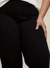 Dorothy Perkins Curve Black knitted wide leg trouser thumbnail 3
