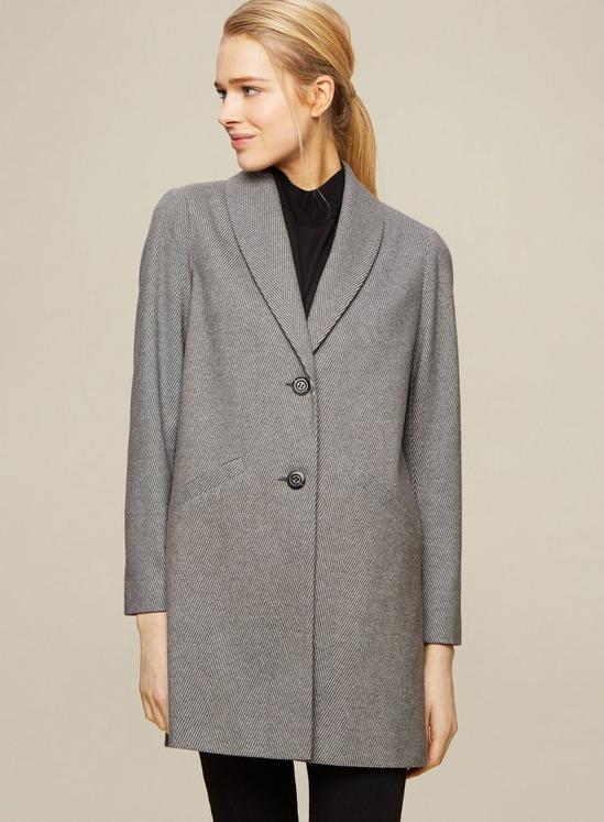 Dorothy Perkins Grey Shawl Collar Coat 1